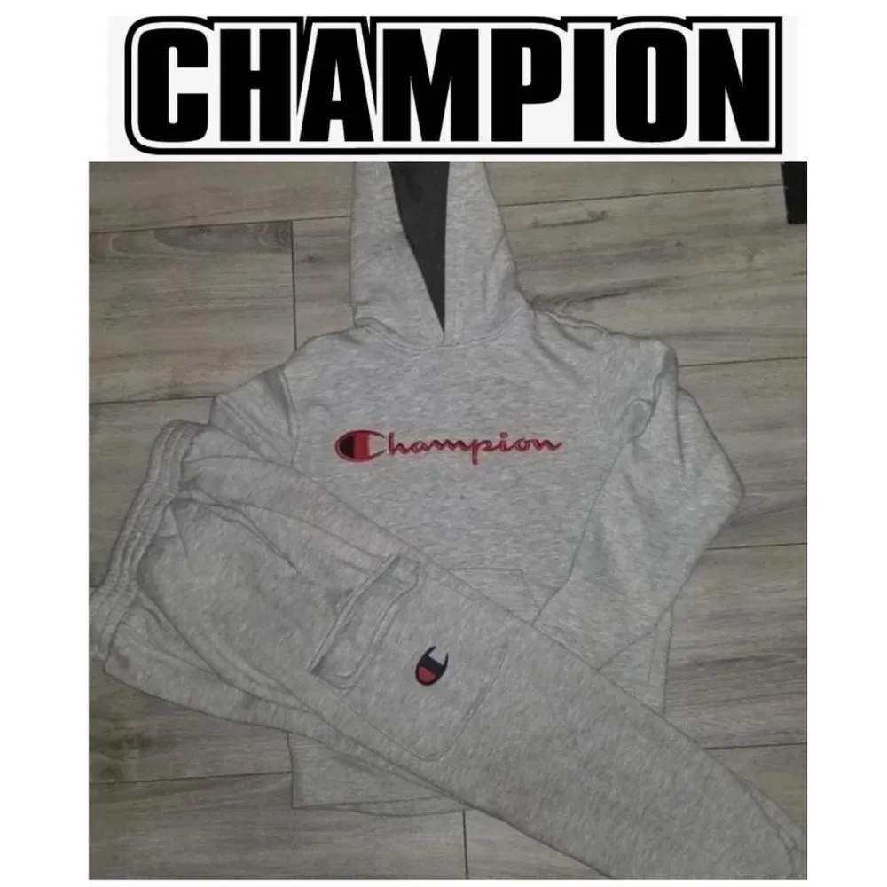 Boys Champion grey pullover & jogger M 10/12 grey